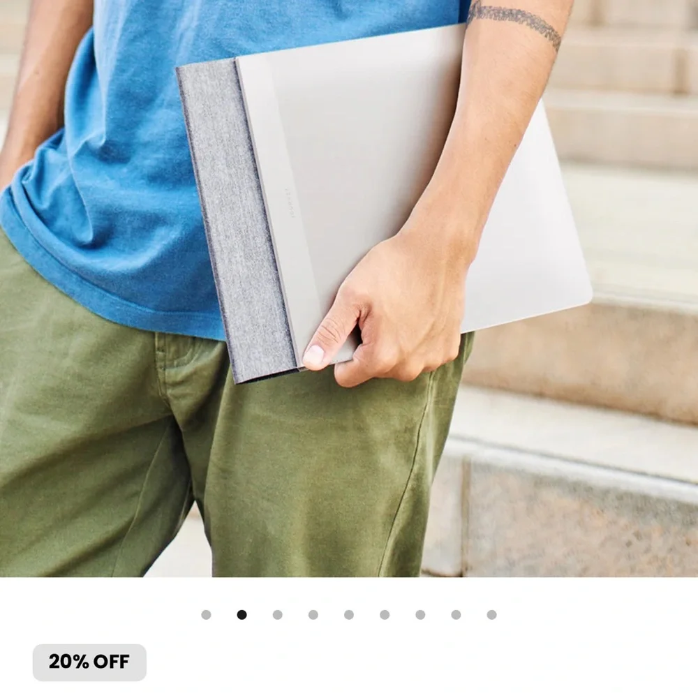NEW!  Box open but not used!   Dove Grey Laptop Sleeve